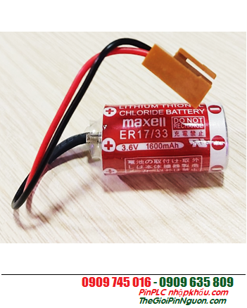 Pin nuôi nguồn Maxell ER17/33 Lithium Thionyl Chloride 3.6V 2/3A 1600mAh chính hãng Made in Japan